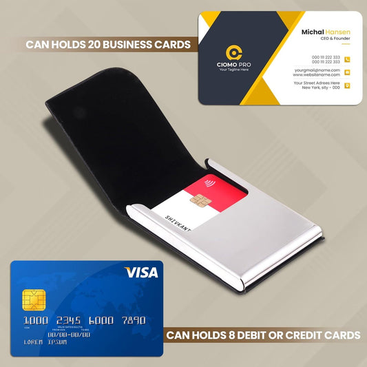 felstar Stainless Steel Business Credit/Debit/ATM Card Holder 15 Card Holder  (Set of 1, Brown)